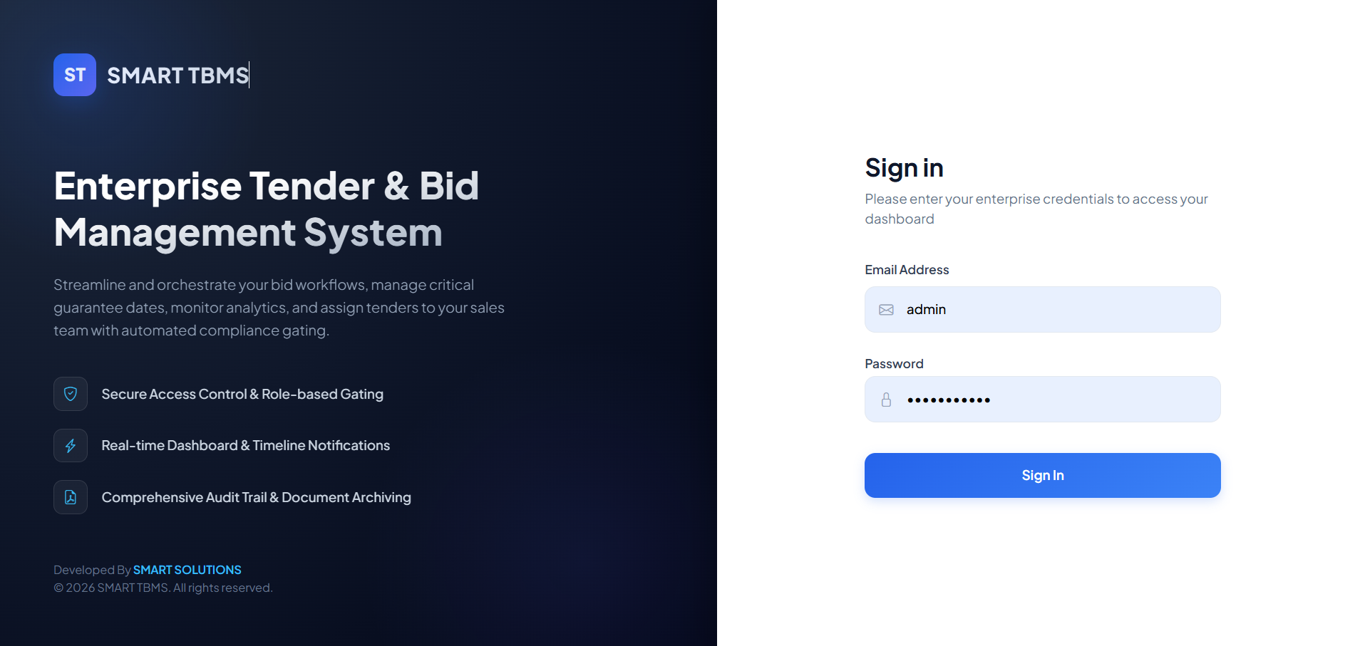 Tender & Bid Management System